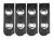 AKER 3/4 INCH KEEPER BLACK BASKETWEAVE (PACK OF 4) (CHROME SNAP)