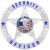 SECURITY OFFICER SILVER 5-POINT STAR CIRCULAR BADGE