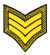 Cross Stitch Sergeant Chevron (Gold on Black)