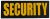 SECURITY BACK EMBLEM WITH GOLD REFLECTIVE TEXT