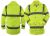 HIGH VISIBILITY RAINCOAT WITH REFLECTIVE STRIPES (LIME GREEN)