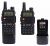 UA1201 VHF/UHF DUAL BAND TWO-WAY RADIO, BLACK WITH EXTENDED BATTERY