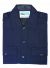 100% WORSTED WOOL SHIRT - SHORT-SLEEVE (NAVY BLUE)
